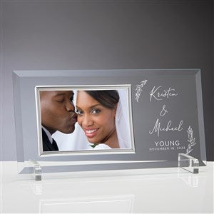 Elegant Couple Personalized Glass Picture Frame - 37829