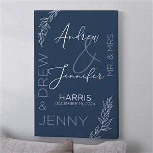 Elegant Couple Personalized Canvas Print - 24" x 36" - 37831-XL