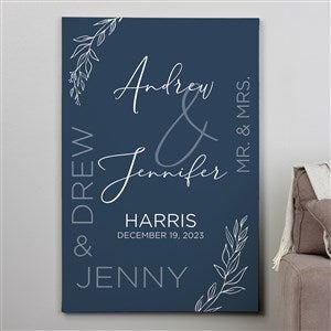 Elegant Couple Personalized Canvas Print - 28