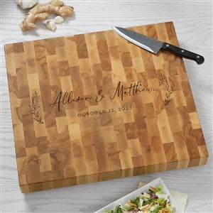 Elegant Couple Personalized 16x18  Wedding Butcher Block Cutting Board - 37832
