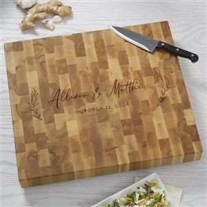 Elegant Couple Personalized 16x18 Wedding Butcher Block Cutting Board - 37832