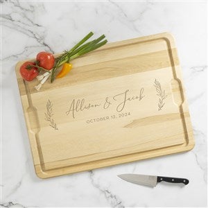 Elegant Couple Personalized Wedding Extra Large Cutting Board- 15x21 - 37833-XL