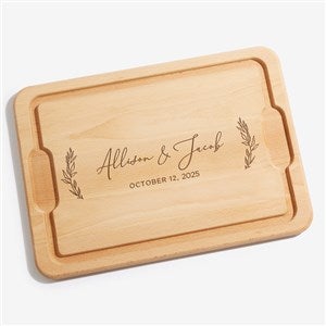 Elegant Couple Personalized Wedding Maple Cutting Board-12x17 - 37833