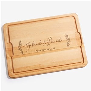 Elegant Couple Personalized Wedding Extra Large Cutting Board- 15x21 - 37833-XL