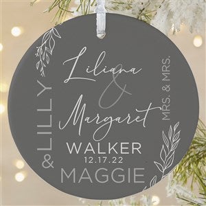 Elegant Couple Wedding Personalized Ornament- 3.75