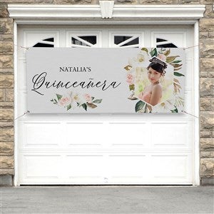 Quinceañera Personalized Photo Birthday Banner - 30x72 - 37878-P