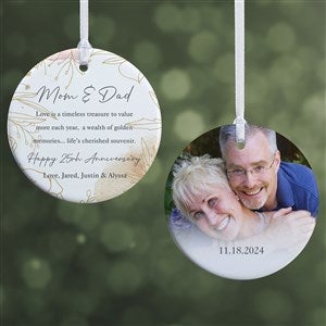 To My Parents Personalized Ornament- 2.85 Glossy - 2 Sided - 37883-2