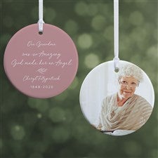 So Amazing God Made An Angel Personalized Ornament- 2.85 Glossy - 2 Sided - 37894-2S