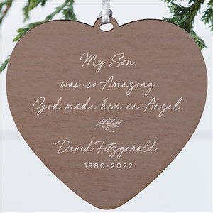 So Amazing God Made An Angel Personalized Heart Ornament- 4