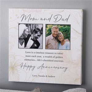 To My Parents Personalized Canvas Print - 16" x 16" - 37898-16x16