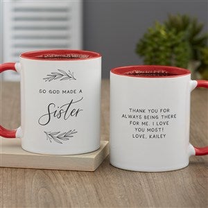 So God Made… Personalized Coffee Mug 11 oz.- Red - 37899-R