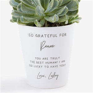 Grateful For You Personalized Mini Flower Pot - 37929