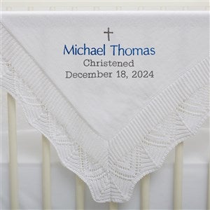 Christening Day Embroidered Baby Christening Blanket - 37948