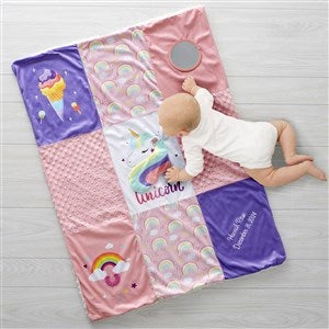 Playful Unicorn Personalized Baby Activity Mat - 37954