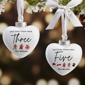 And Then There Were...Personalized Deluxe Heart Ornament - 37975