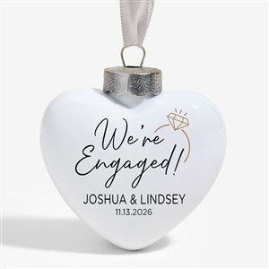 Were Engaged Personalized Deluxe Heart Ornament - 37978