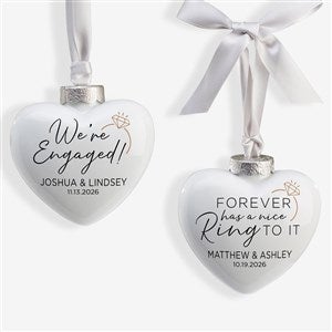 Were Engaged Personalized Deluxe Heart Ornament - 37978