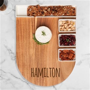 Personalized Acacia Wood Grand Fete Set Tray - 38002D