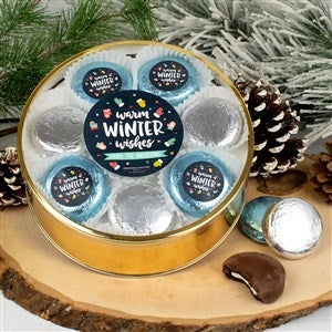 Warm Wishes X-Large Tin with 16 Chocolate Covered Oreo Cookies - 38012D-XLG