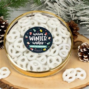 Warm Wishes 40 ct. Yogurt Covered Pretzels With Window Tin - 38013D-40