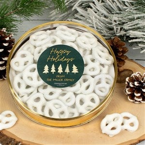 Aspen Christmas 40 ct. Yogurt Covered Pretzels With Window Tin - 38016D-40