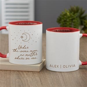 Under The Same Moon Personalized Coffee Mug 11 oz.- Red - 38038-R