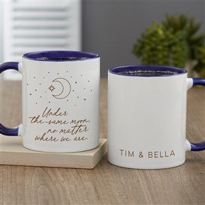 Under The Same Moon Personalized Coffee Mug 11 oz.- Blue - 38038-BL