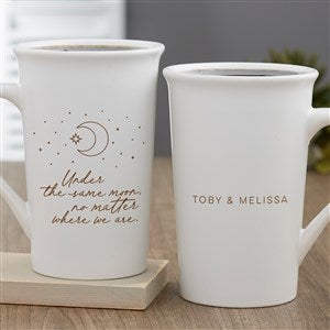 Under The Same Moon Personalized Latte Mug 16 oz.- White - 38038-U