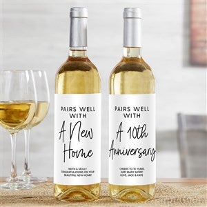 Pairs Well With...Personalized Wine Bottle Label - 38045