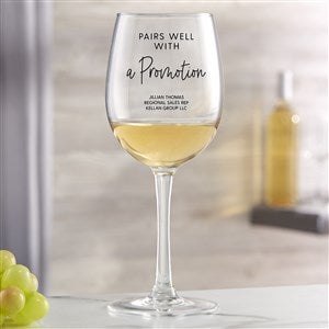 Pairs Well With...Printed White Wine Glass - 38049-W