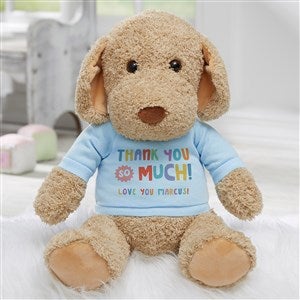 Many Thanks Personalized Plush Dog Stuffed Animal- Blue - 38059-B