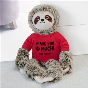 Many Thanks Personalized Plush Sloth Stuffed Animal- Red - 38060-GR