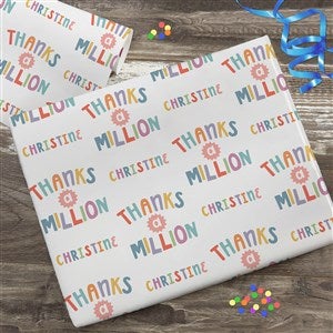 Many Thanks Personalized Wrapping Paper Roll - 18ft Roll - 38061-L