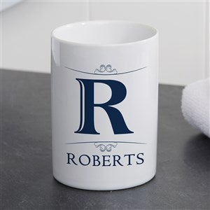 Elegant Monogram Personalized Ceramic Bathroom Cup - 38062