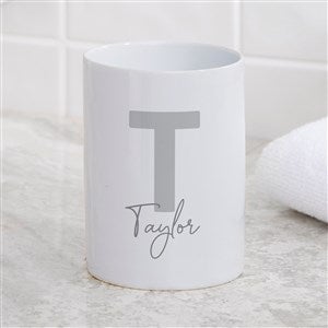 Simple and Sweet Personalized Ceramic Bathroom Cup - 38077