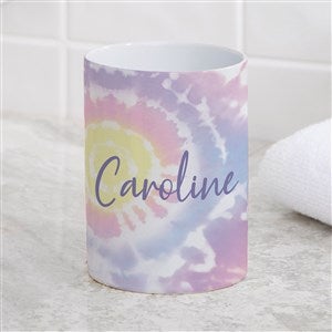 Pastel Tie Dye Personalized Ceramic Bathroom Cup - 38090