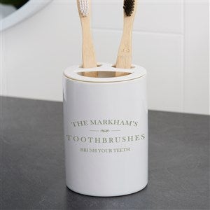 Family Market Personalized Ceramic Toothbrush Holder - 38094