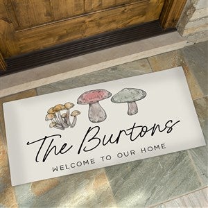 Cottagecore Mushrooms Personalized Doormat- 24x48 - 38166-O