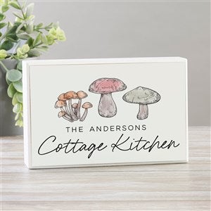 Cottagecore Mushrooms Personalized Rectangle Shelf Block - 38173