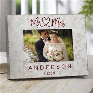 Infinite Love Personalized Wedding Galvanized Metal Picture Frame- 4"x 6" - 38177-4x6H