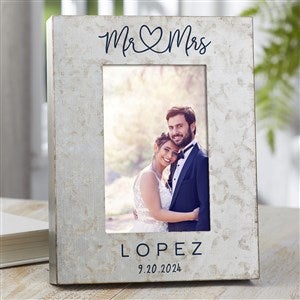 Infinite Love Personalized Wedding Galvanized Metal Picture Frame- 4"x 6" - 38177-4x6V