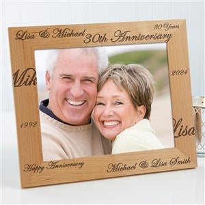 Engraved Wood 8x10 Anniversary Picture Frame - Forever & Always - 3818-L