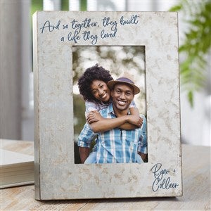 Together They Built A Life Personalized Galvanized Metal Picture Frame- 4