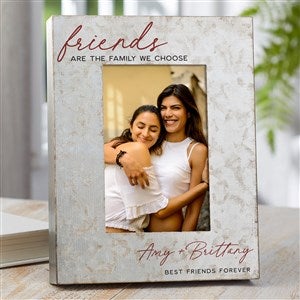 Friends Are The Family We Choose Personalized Galvanized Picture Frame- 4"x 6" - 38181-4x6V