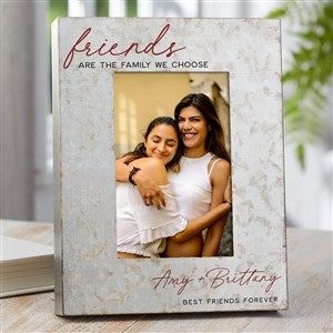 Friends Are The Family We Choose Personalized Galvanized Picture Frame- 4quot;x 6quot; - 38181-4x6V