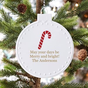 Choose Your Icon Personalized Christmas White Enamel Ornament - 38226