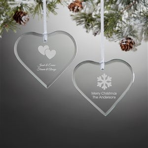 Choose Your Icon Personalized Glass Heart Ornament - 38232-S