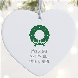 Choose Your Icon Personalized Heart Ornament- 4" Matte - 1 Sided - 38236-1L