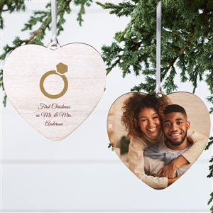 Choose Your Icon Personalized Heart Ornament- 4" Wood - 2 Sided - 38236-2W