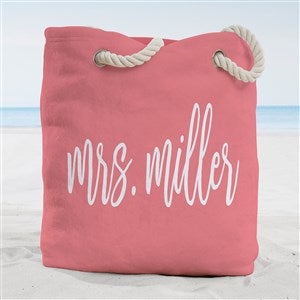Mr. & Mrs. Personalized Terry Cloth Beach Bag- Large - 38241-L